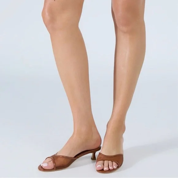 NEW TONY BIANCO REVOLVE BROWN MESH SLIDE SANDALS - Picture 15 of 15